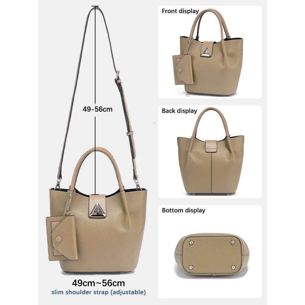 Zency 100% Genuine Leather Designer Shoulder For Women Crossbody Top Handle Bag With Free Card Coin Organizer Purse Handbag