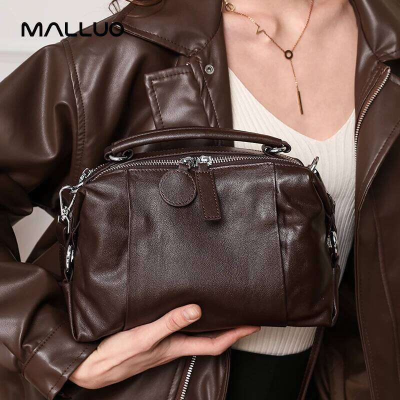 Natural Cow Genuine Leather Shoulder Bags Women Cowhide Bag Lady Soft Design Female Handbag For Ladies High Quality