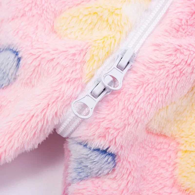 Kids Onesie Boys Girls Long Sleeve Flannel Pajamas Children Winter Cartoon Sleepwear Baby Sleepwear 1-4 Years Sleeping Bag y250610ZXV7