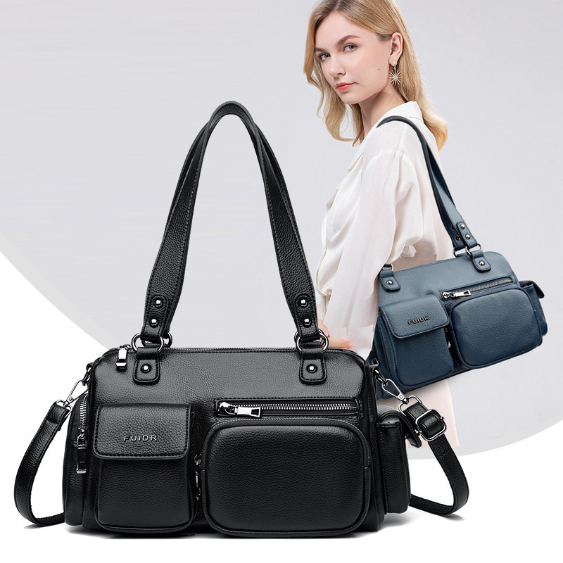 free shipping Women's designer 2025 New Large Luxury Capacity Boston Pillow Bag Multi-Pocket Sweet Cool Handbag Single Shoulder Crossbody Underar