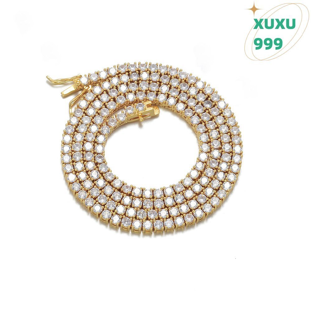 OACOCA S925 Silver Moissanite 3mm Tennis High Quality Chain Necklace and Bracelet