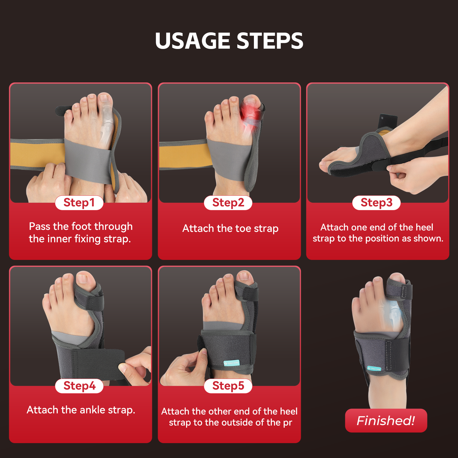 Bunion Corrector for Women & Men, Orthopedic Bunion Splint for Hallux Valgus Pain Relief, Big Toe Separator Hammer Toe Straightener/ 2 Pack