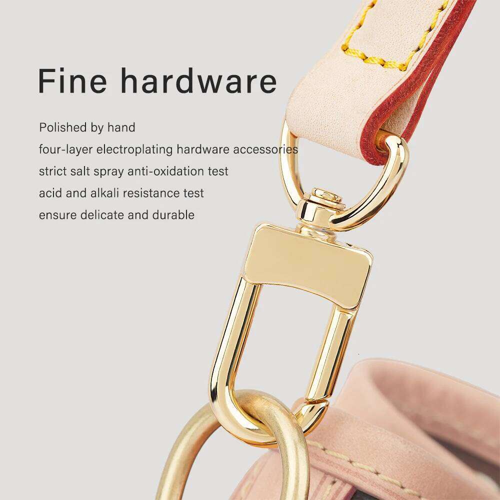 WUTA 100% Genuine Leather Bags Handle Strap for Noe Bucket Short Shoulder Replacemen Straps 37-59CM Bag Accessories