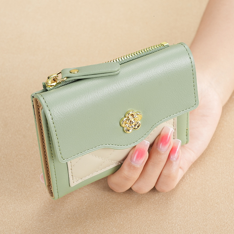 Free Shipping 2025 New Designer Exquisite Practical Bag Multifunctional Wallet Korean PU Coin Bag Multi Card Slot Short Zipper Card Bag