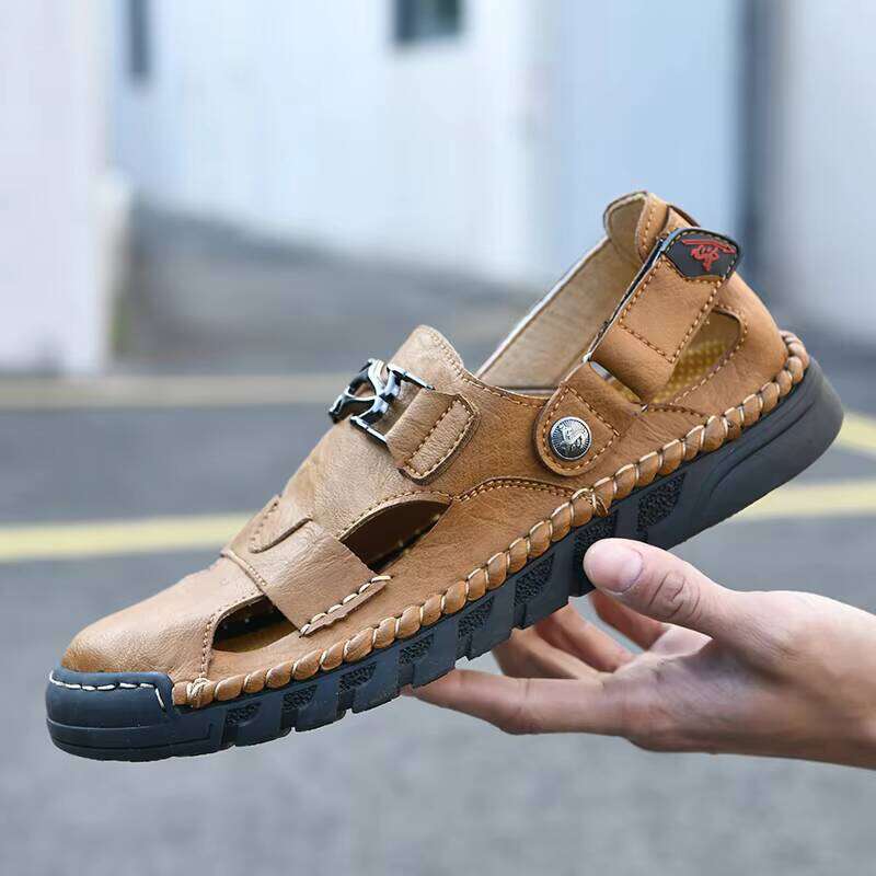 Hot Men's Outdoor Closed-Toe Fashion Large Size Sandals Casual Beach Shoes for Men