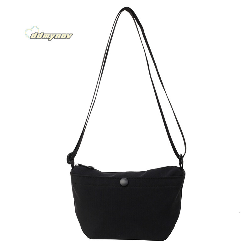 Canvas Women Summer 2024 New Niche Fashion Simple Shoulder Crossbody High-end Dumpling Bag for Ladies ddmynov