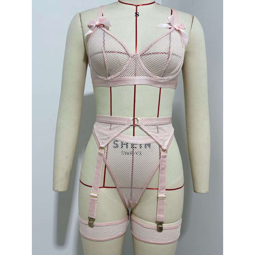 Spell Lingerie Porn Suits Mesh Sexy Temptation Bow Tie Strap Lingerie Set Sexy Lingerie