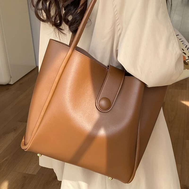 Soft Pu Leather Women handbag and purses Commuting Shoulder Bag for Female big totes new Casual Shopping Compound bag bolsa