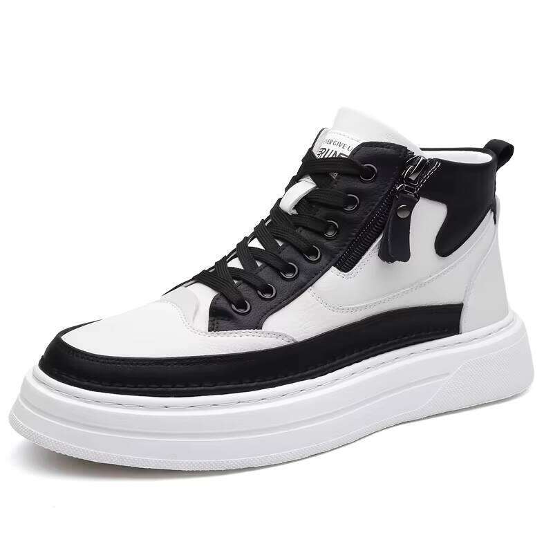Hot Selling Fashion Winter Casual White Outdoor Leather Boots High Top Men's Shoes