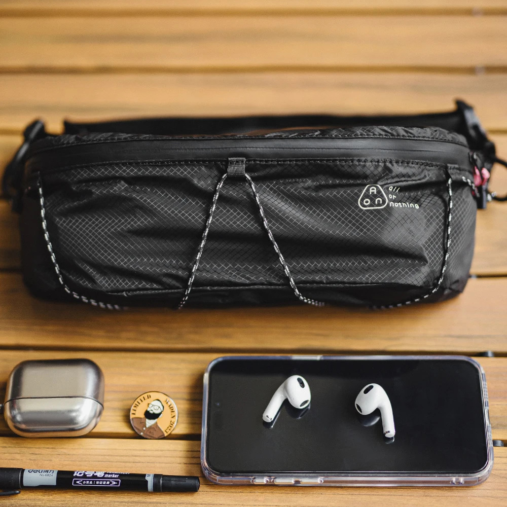 Maden Unisex Style Tactical Adjustable Black Crossbody Bag Outdoor Waist Pack Motorcycle Chest for Cycling Travel Coin Purse 250605