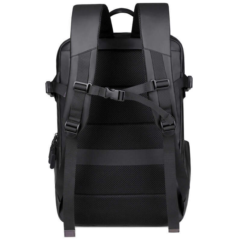 Trendy Waterproof Leather Lightweight Large Capacity Travel Business Commuter Backpack, Cycling Backpack