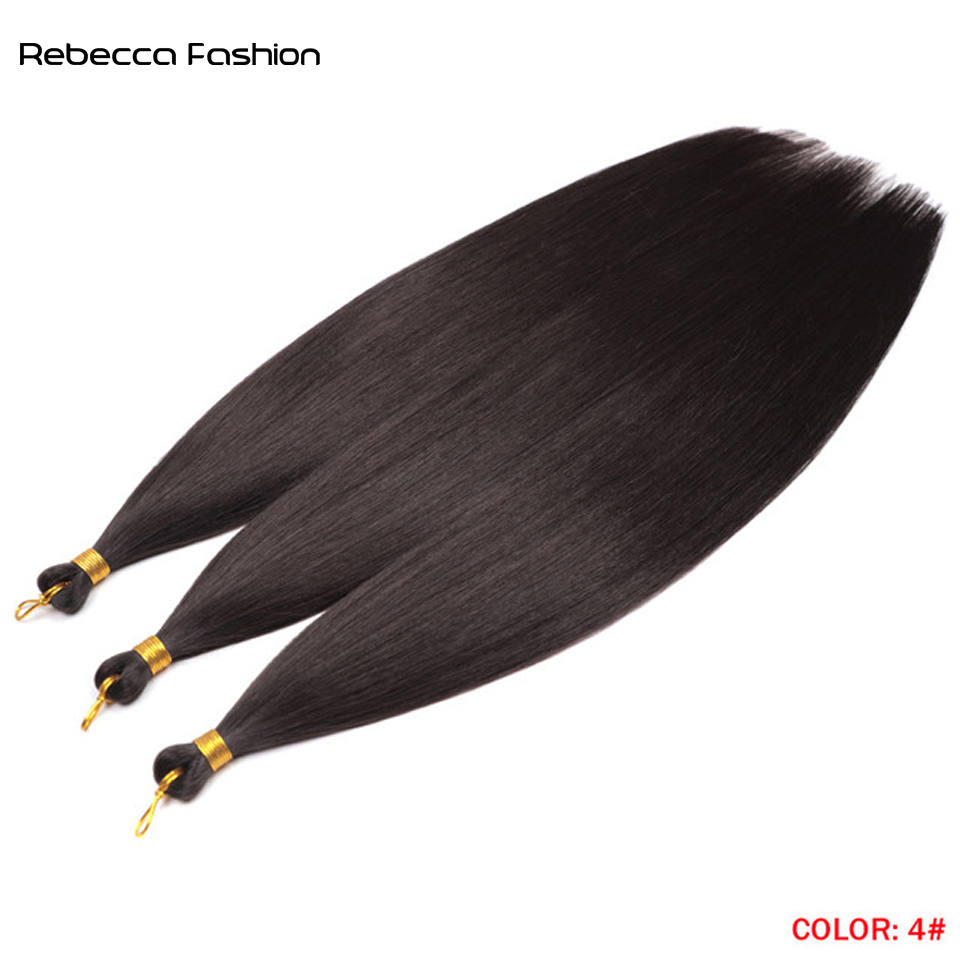 Rebecca Fashion Ariel Straight Pony Twist Synthetic Braid Ombre Blonde 28 Inch Crochet Braiding Hair Extension