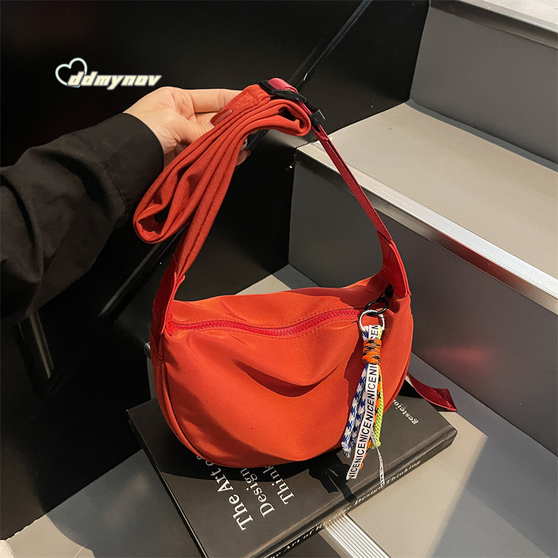 New Canvas Casual Dumpling for Women 2025 Spring Summer Korean Fashion Trendy Single Shoulder High-end Simple Crossbody Bag ddmynov