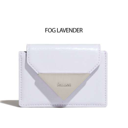 Korean FENNEC Classic Triangle Patent Leather Cowhide Portable 70% off Compact Fashion ID Coin Card Holder for Women