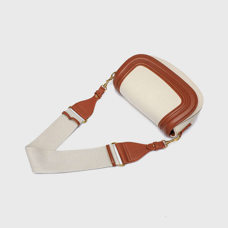 Z Brand Niche Design 2024 New Patchwork Wide Shoulder Strap Crossbody Underarm Saddle Bag