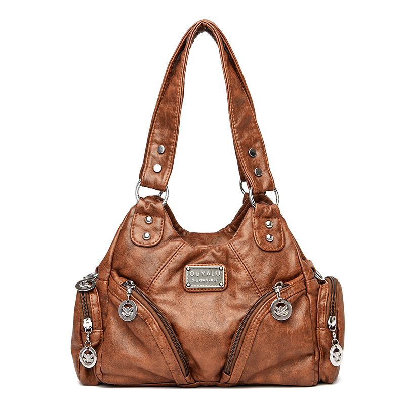 Free Shipping 2025 New Designer Bag Retro Luxury Wallet Trend Solid Color Large Capacity Women's Shoulder Bag High-end High-quality Handbag