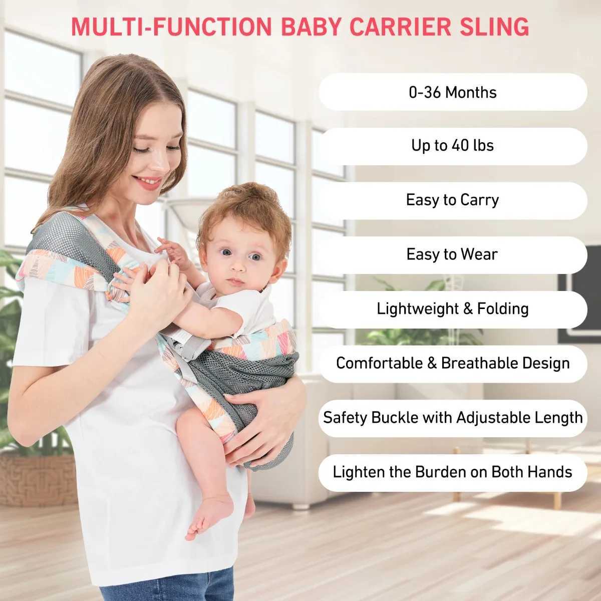 Baby Carrier Wrap Newborn Baby Bag Toddler Backpack Hip-seat Carriers Wrap Portable Sling Bags Bebes Carriers Infant Backpacks y250610KWTZ