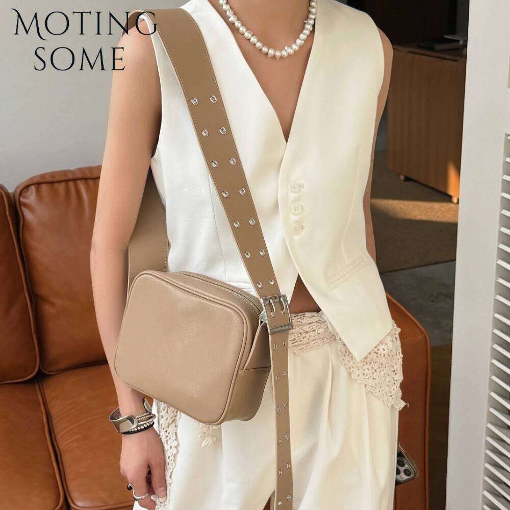 Motingsome Mini Bag Woman Genuine Leather Handabg Summer Beach Bags Crossbody Shoulder Messenger Small Satchel Pouch 2025 New