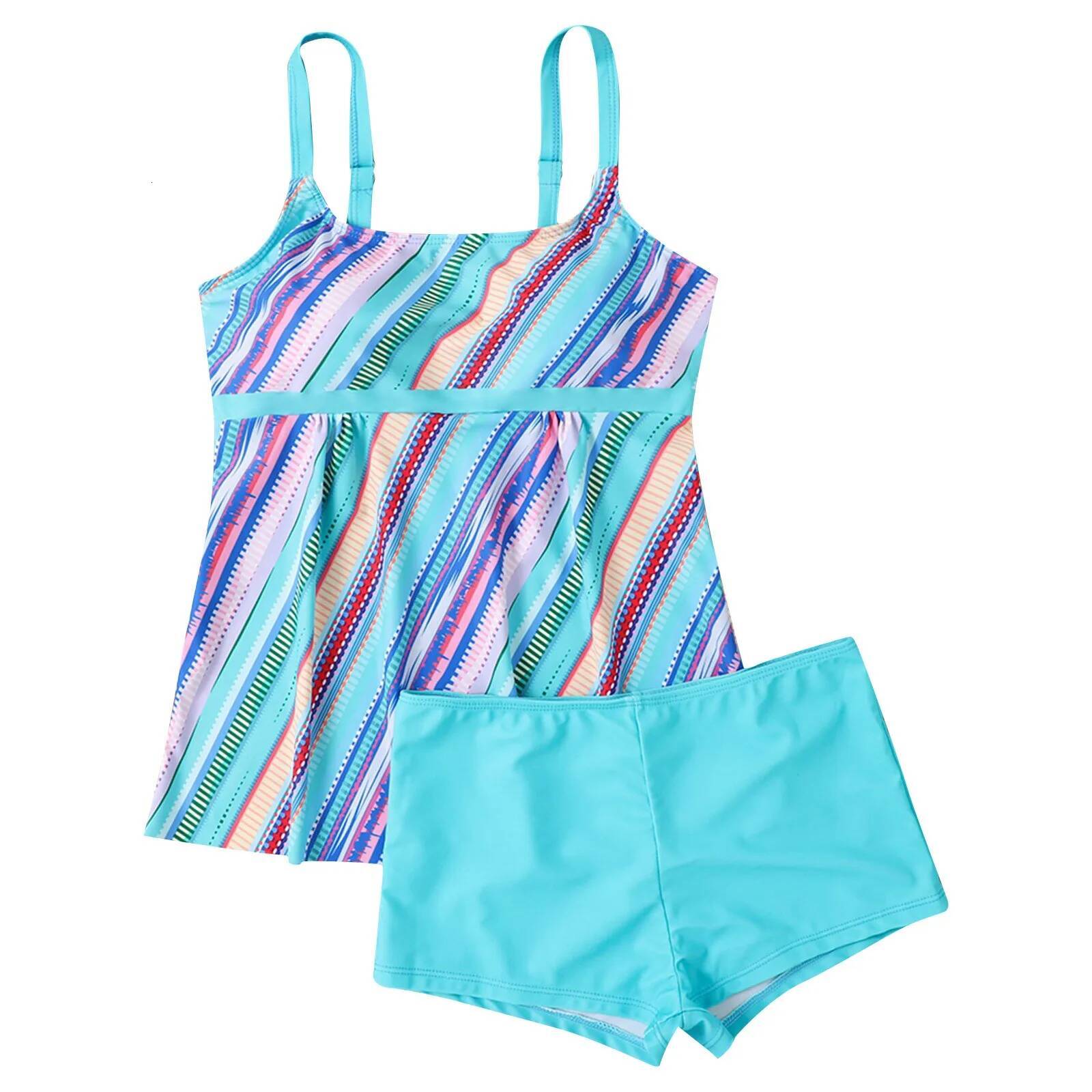 Women Plus Size Swimwear Tankini Digital Print Bikini Set Adjustable Strap Split Bathing Suit Bohemian Vacation Swimsuit