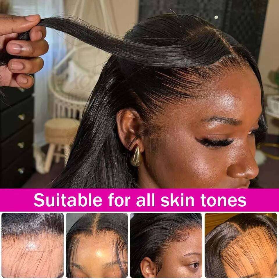 360 Frontal 13x4 Bone Straight Lace Front Wig 13x6 HD Transparent Brazilian 30 Inch Human Hair Wigs For Black Women