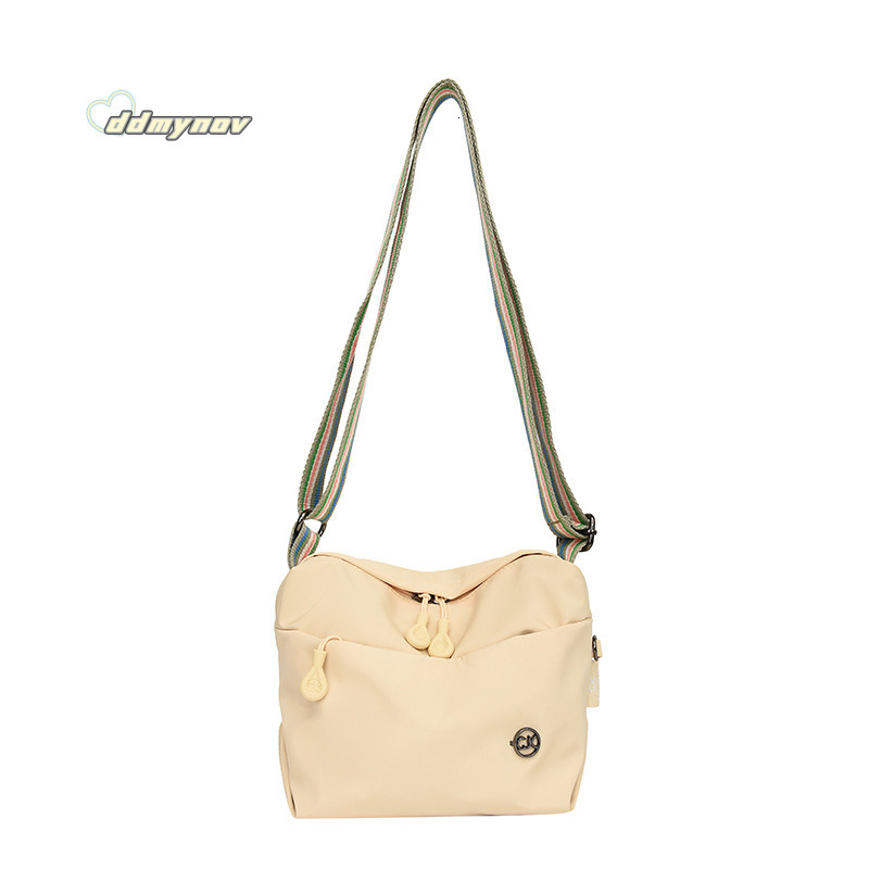 Korean Style Trendy Artistic Simple Shoulder 2024 New Lightweight Waterproof Nylon Women's Casual Crossbody Bag ddmynov