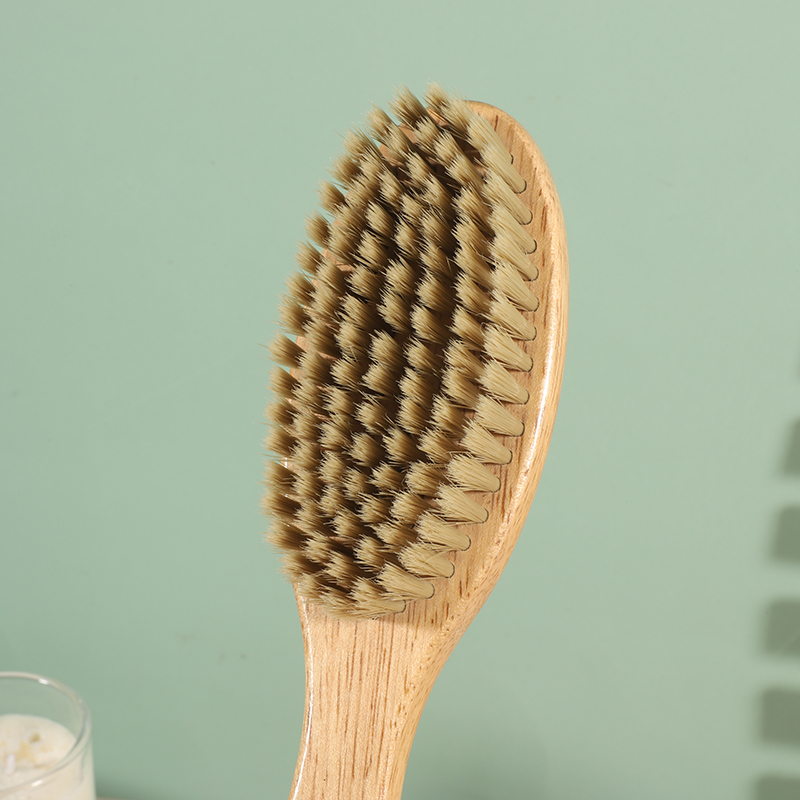 Pig hair solid wood shoe brush multifunctional non damaging shoe leather shoe leather care dust removal and oiling household cleaning brush care brush