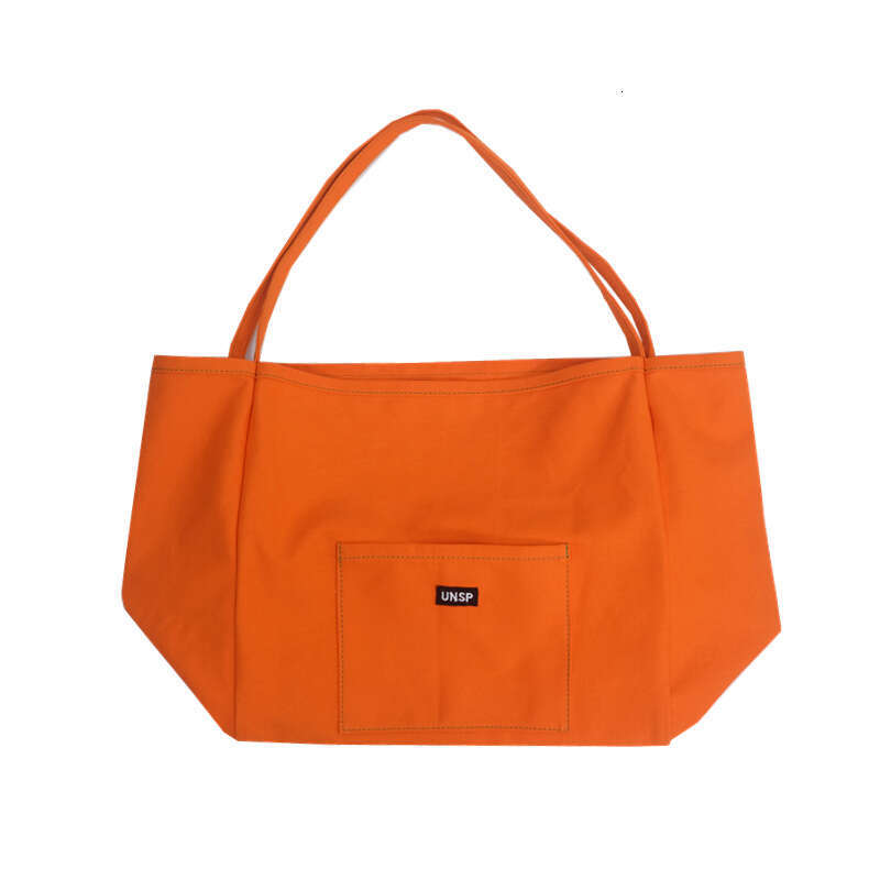 Huanghuang Home Solid Color Canvas 2021 New Ins Style Women's Large Capacity Simple Korean Version Single Shoulder Artistic Crossbody Bag