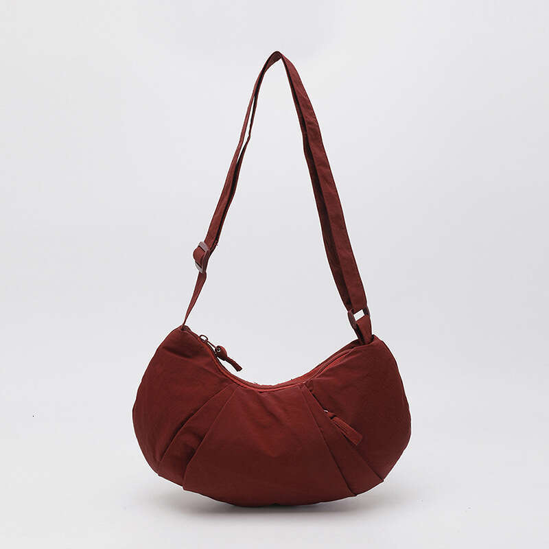 Pleated Soft For Women, Crossbody Dumpling Large Capacity Student Class Simple Fabric Commuter Bag, Shoulder Bag