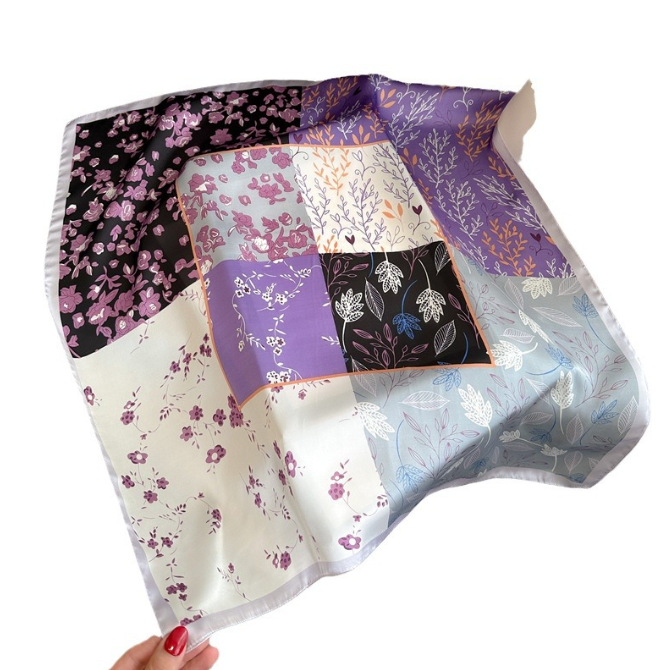 40style 70X70CM Head Scarf Headband for Women Fashion Long Handle Bag Scarves Paris Shoulder Tote Luggage Ribbon Head Wrap