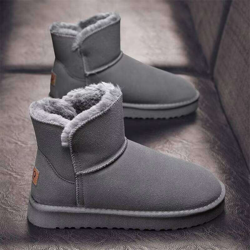 Hot Selling Men's Winter Plush Thickened New Short Snow Boots and Cotton Shoes for Men