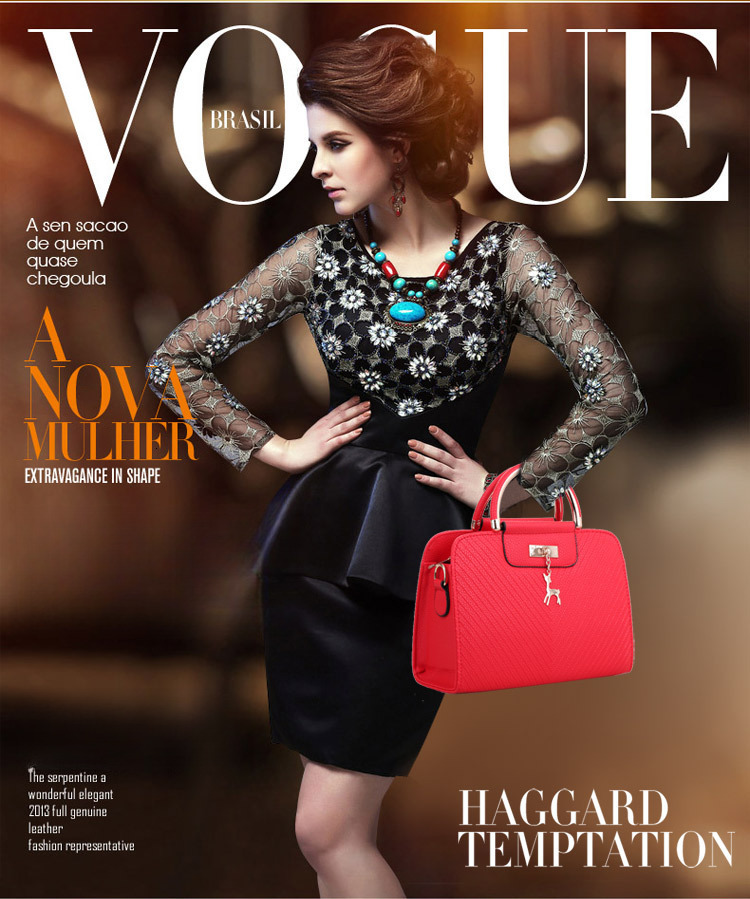 Free Shipping 2025 New Designer Bag Fashion Embossed Handbag Luxury Wallet Simple Deer Zipper Women's Shoulder Bag Trendy Shopping Bag