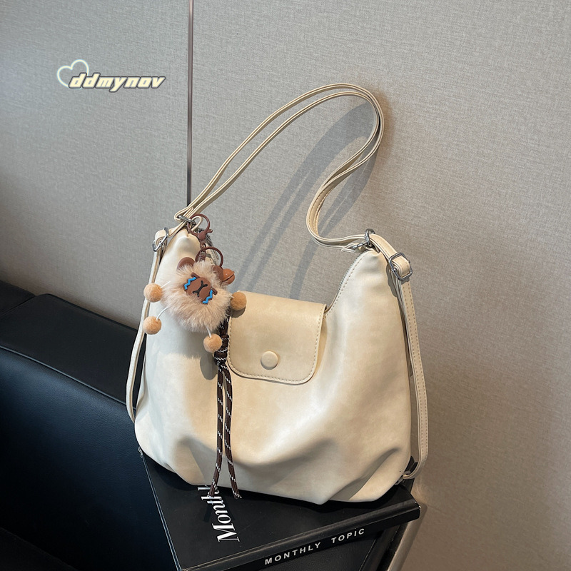 Tote 2024 New Women's Large Capacity Crossbody Versatile Commuter Backpack Niche Design Shoulder Bag ddmynov