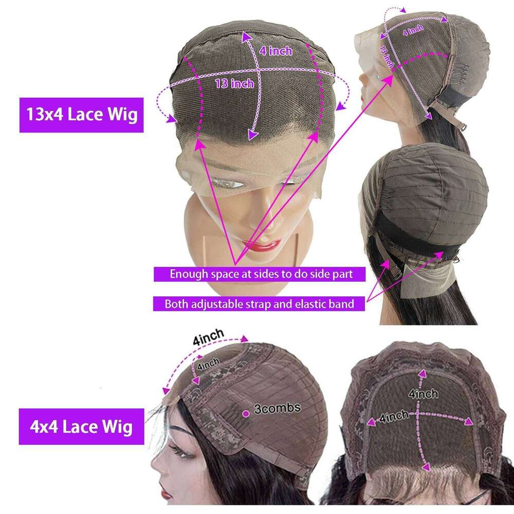 13x4 Transparent Lace Frontal Short Bob Wig Human Hair Wigs Brazilian Remy Bone Straight For Women