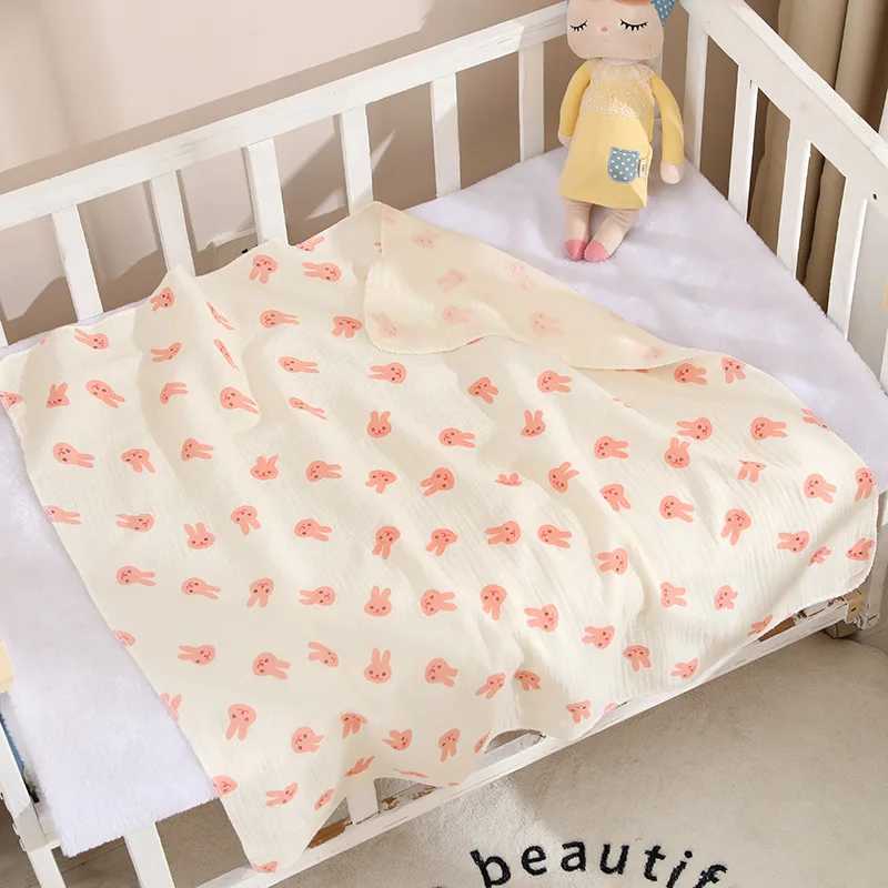 Double Layer Muslin Baby Blanket Newborn Receive Blanket Cotton Swaddling Wrap Stroller Cover Bedding Baby Items y250610Z2NP