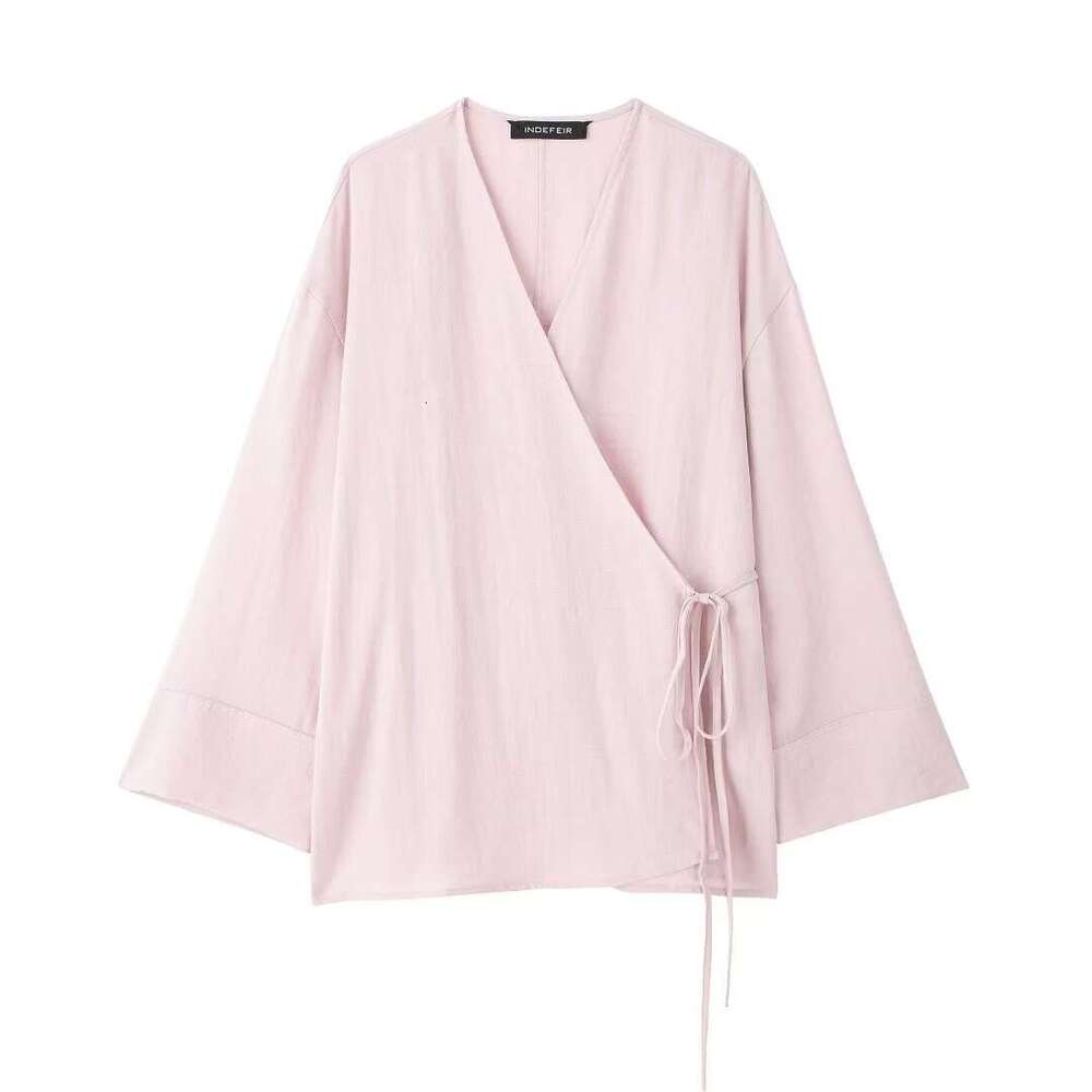 Wind Texture Double Collar Kimono Outerwear27743textured Pajama Style Pants27431set B5
