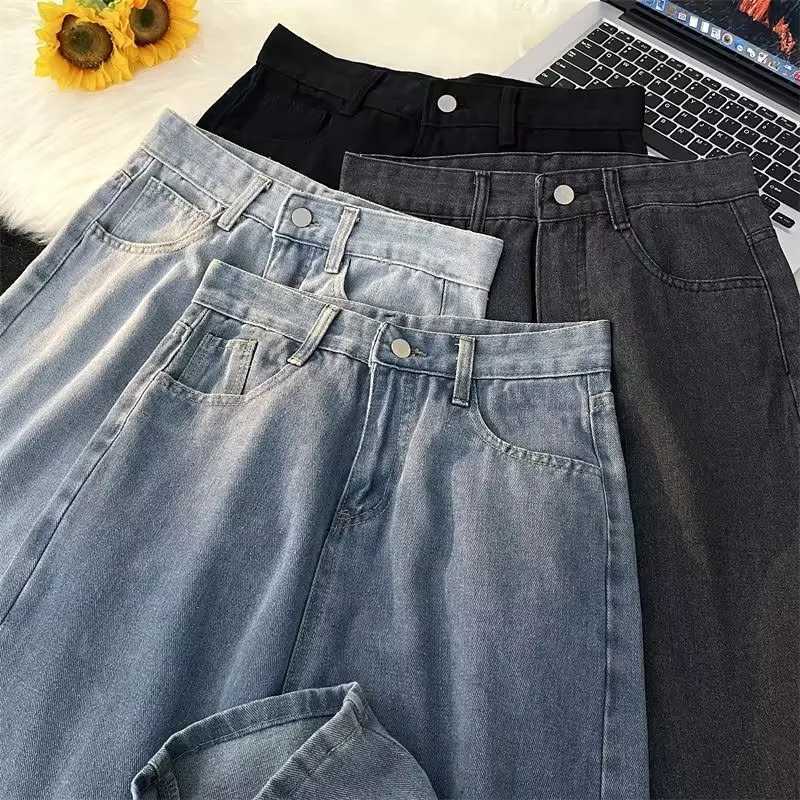 2025 Men Baggy Casual Jeans Male High Street Straight Leg Denim Pants American Classic Retro Summer Casual Long Trousers M250610