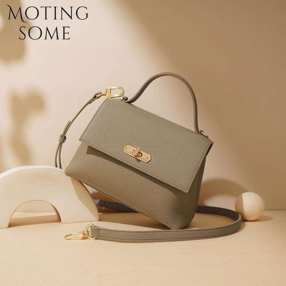Motingsome Fashion Cowhide Mini Bag Women Shoulder Genuine Leather Flap Bags Satchel Lady Daily Purses 2024 New