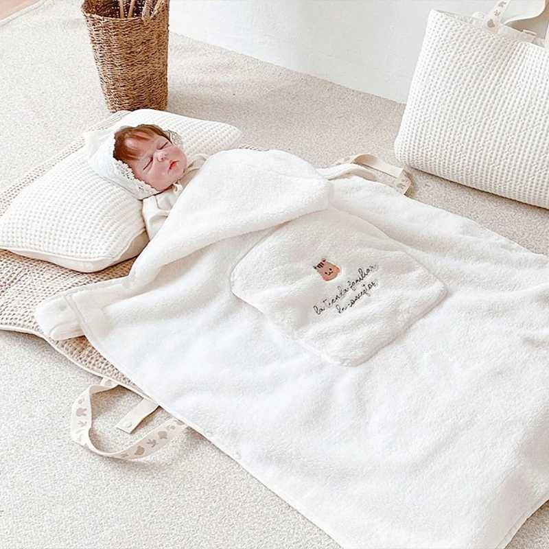 ins cartoon bear plush baby blanket baby stroller windproof blanket travel out portable warm baby swaddle blanket y2506100H5O