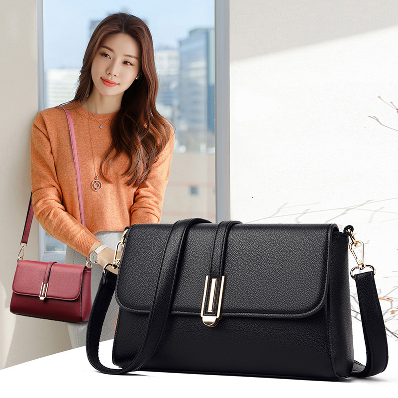 Free Shipping New Fashion Women's Bag Casual Shoulder Crossbody Bag PU Microfiber Leather Luxury Designer Soft Bag