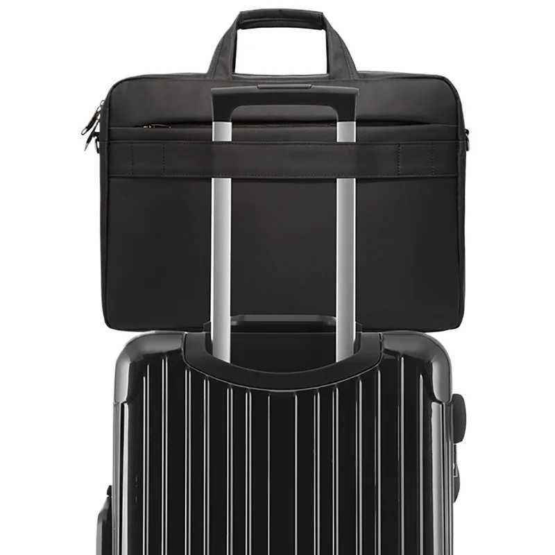 Mens High-capacity Handbag 15.6-inch Laptop Shoulder Bag Mens Business Briefcase Nylon Oxford Waterproof A4 Book Bag W250610