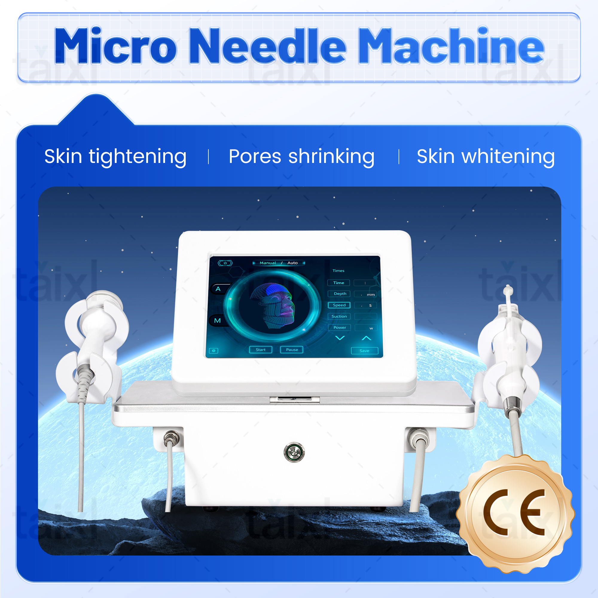 RF Microneedling Beauty Salon Use Machine Anti-wrinkle/microneedle Rf Fractional Micro Needle Machine Portable Desktop OEM ODM