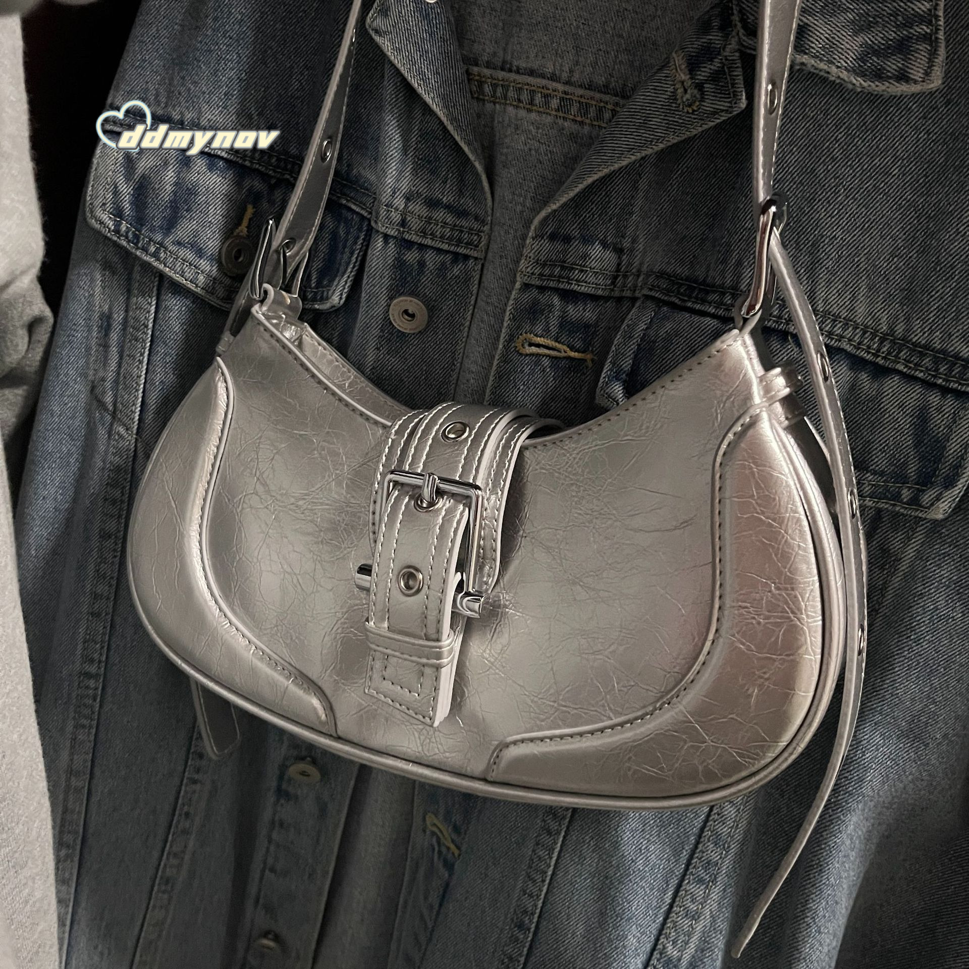 for Women 2025 New Trendy Underarm Niche Texture Simple Crescent Single Shoulder Crossbody Bag ddmynov