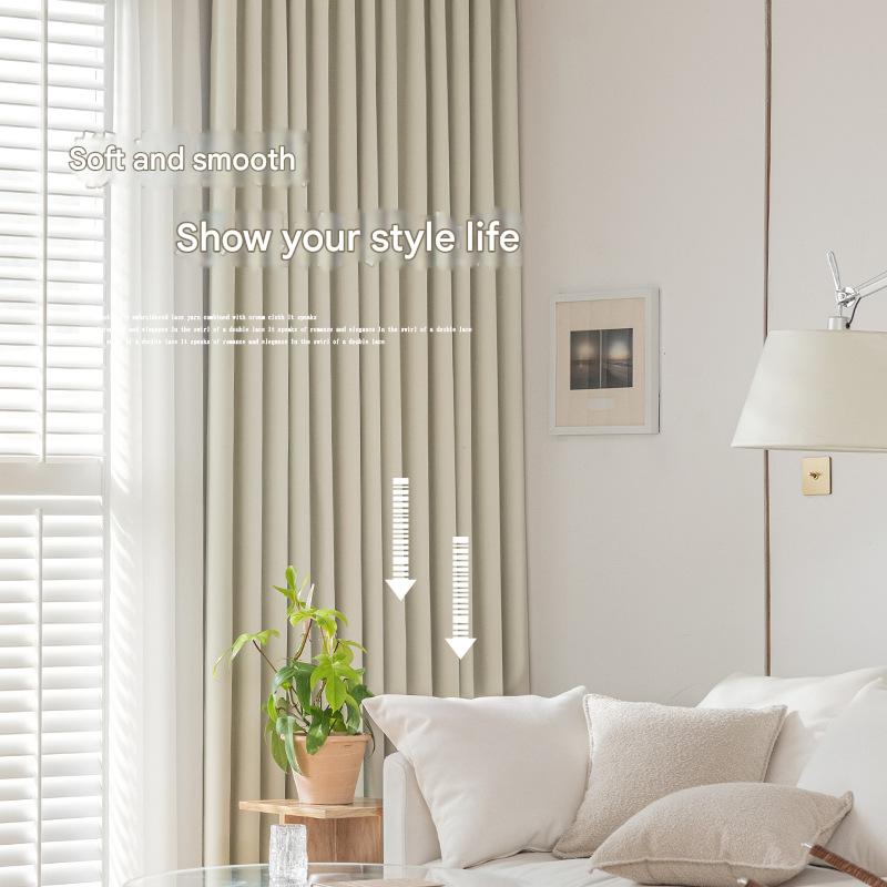 B334 Thickened Full Blackout Curtain Blackout Master Living Room Bedroom French Super Soft Chenille Shaoxing Keqiao Curtain Fabric