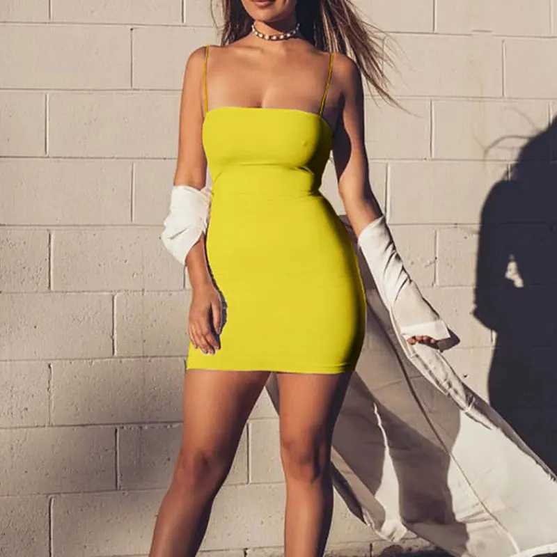 Summer Red Solid Vintage Womens Mini Dress Street Sexy Korean Fashion Club Dress Sleeveless Spaghetti Strap Elegant Y2k Clothes XJ250610