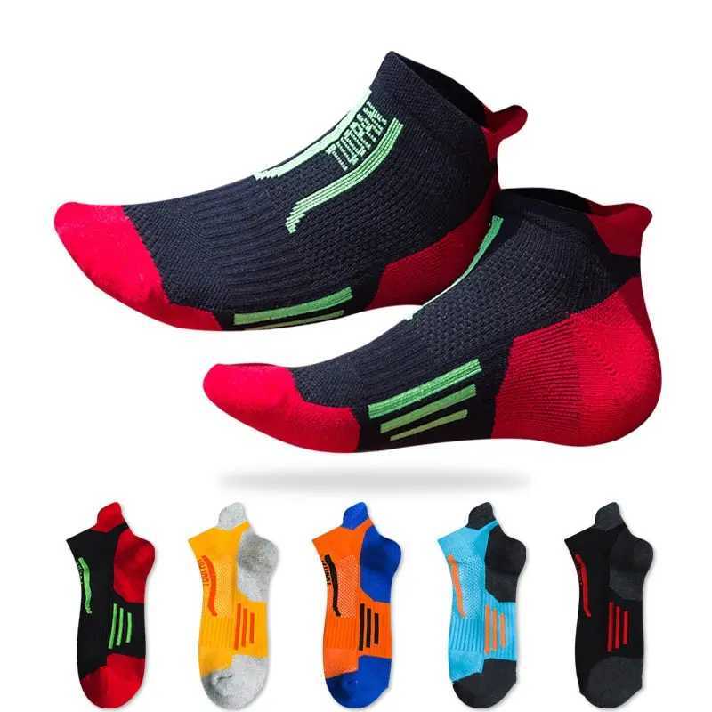 3 Pairs Men Sport Running Socks Outdoor Cycling Socks Breathable Cotton Men Basketball Socks Camping Fitness No Show Gym Socks Z250610