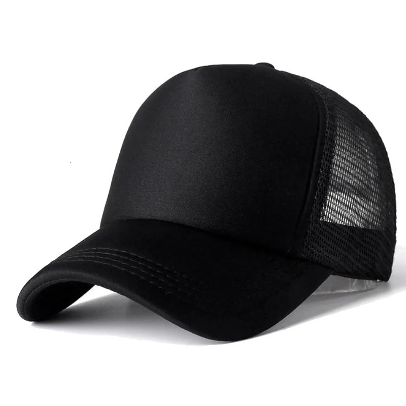 COKK Mesh Baseball Cap Adjustable Hats For Women Men Unisex Hip Hop Trucker Cap Dad Hat Sponge Soft Breathable Black 250610