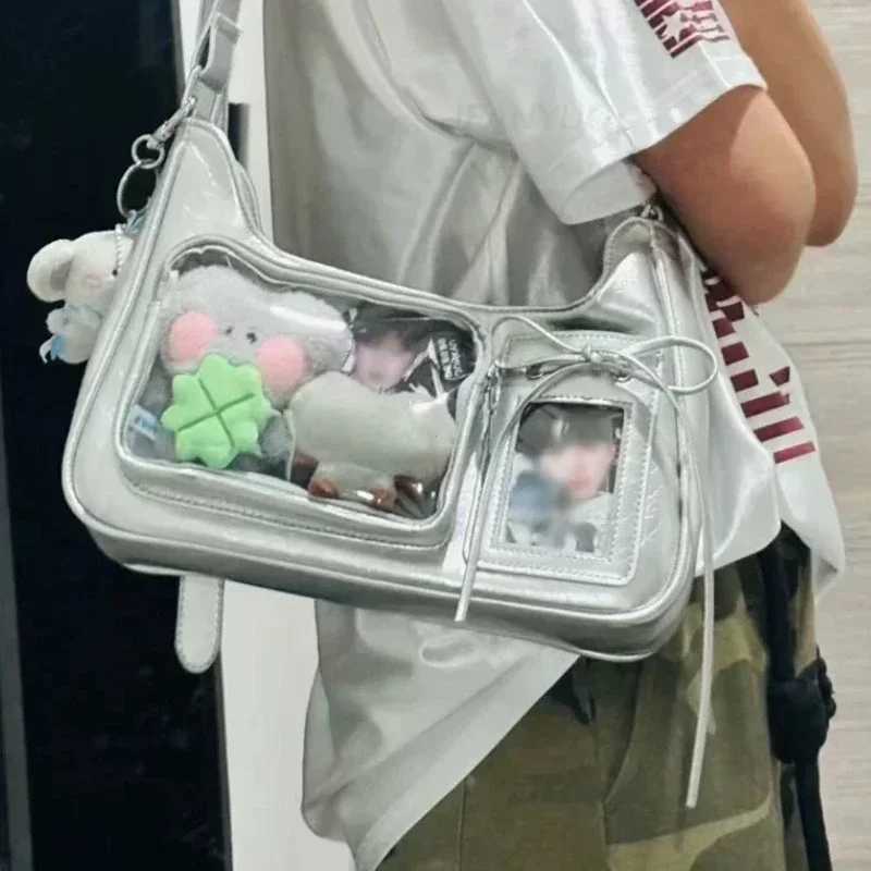Korean Transparent Ita Bag JK Harajuku Large Capacity Crossbody Bag For Women Girl Shoulder Bag Y2k Kawaii Handbag Bolso Mujer XJ250610