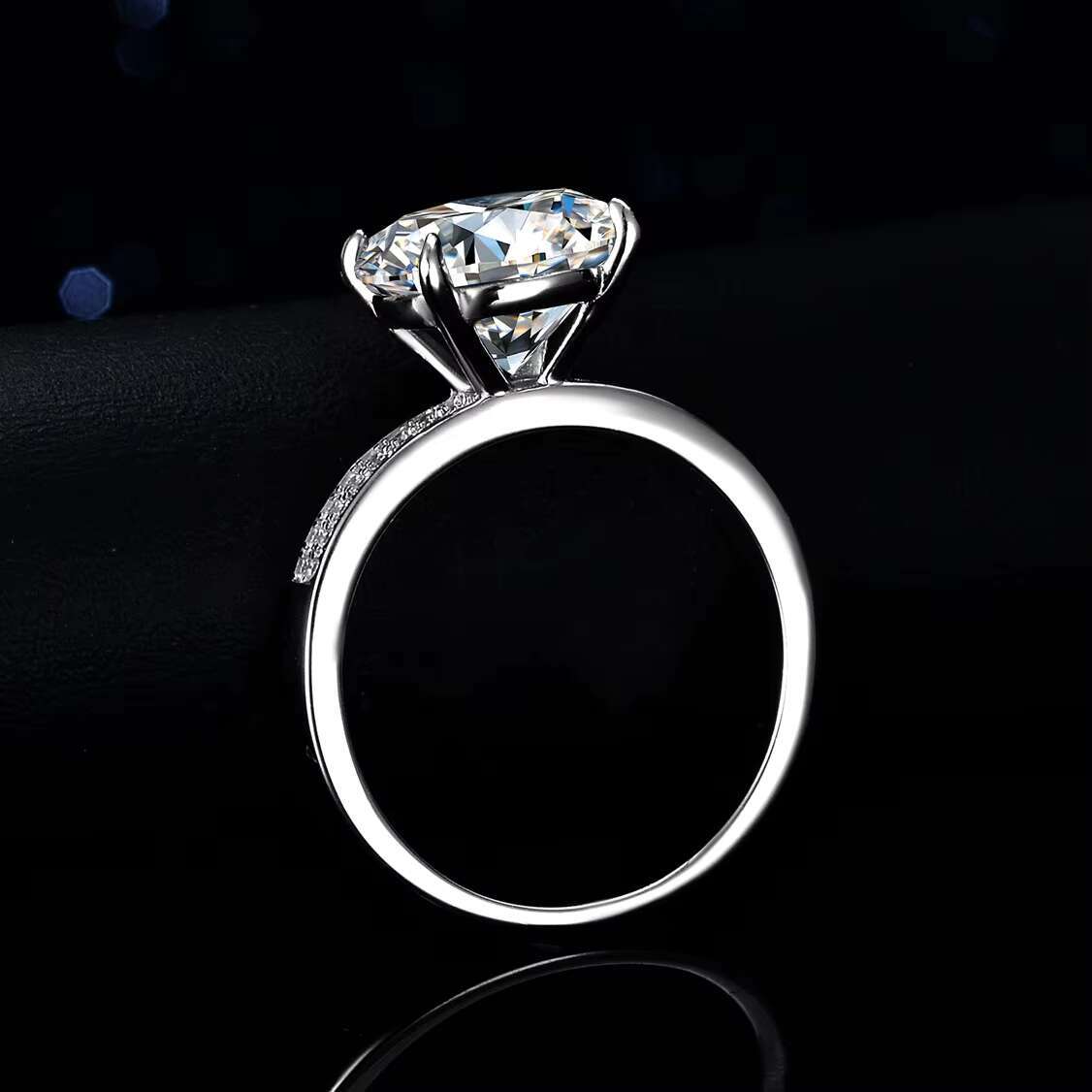 Fine Jewelry Fashion 925 Sterling Silver Ring 5ct Women Diamond Moissanite Ring Rings