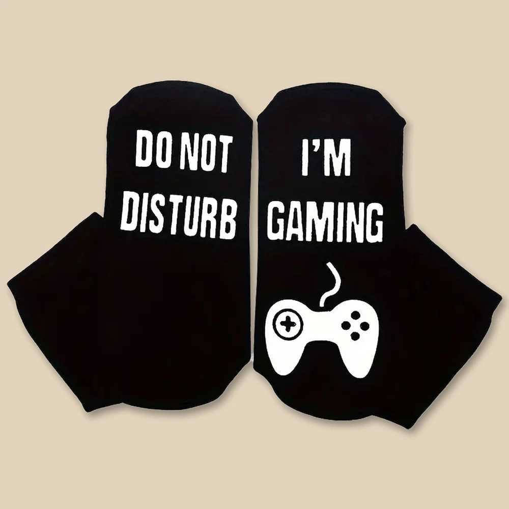 1 Pair of Men Do Not Disturb I M Gaming Socks Men Gifts Ideas Valentines Day Kids Valentine Gamer Sock Gift For Mens Dad Father Z250610
