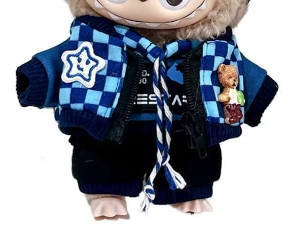DHGadgets 17cm Popular Supermarket Time Cold aron Shirt Plush Toy Labubu Set Cloth Only